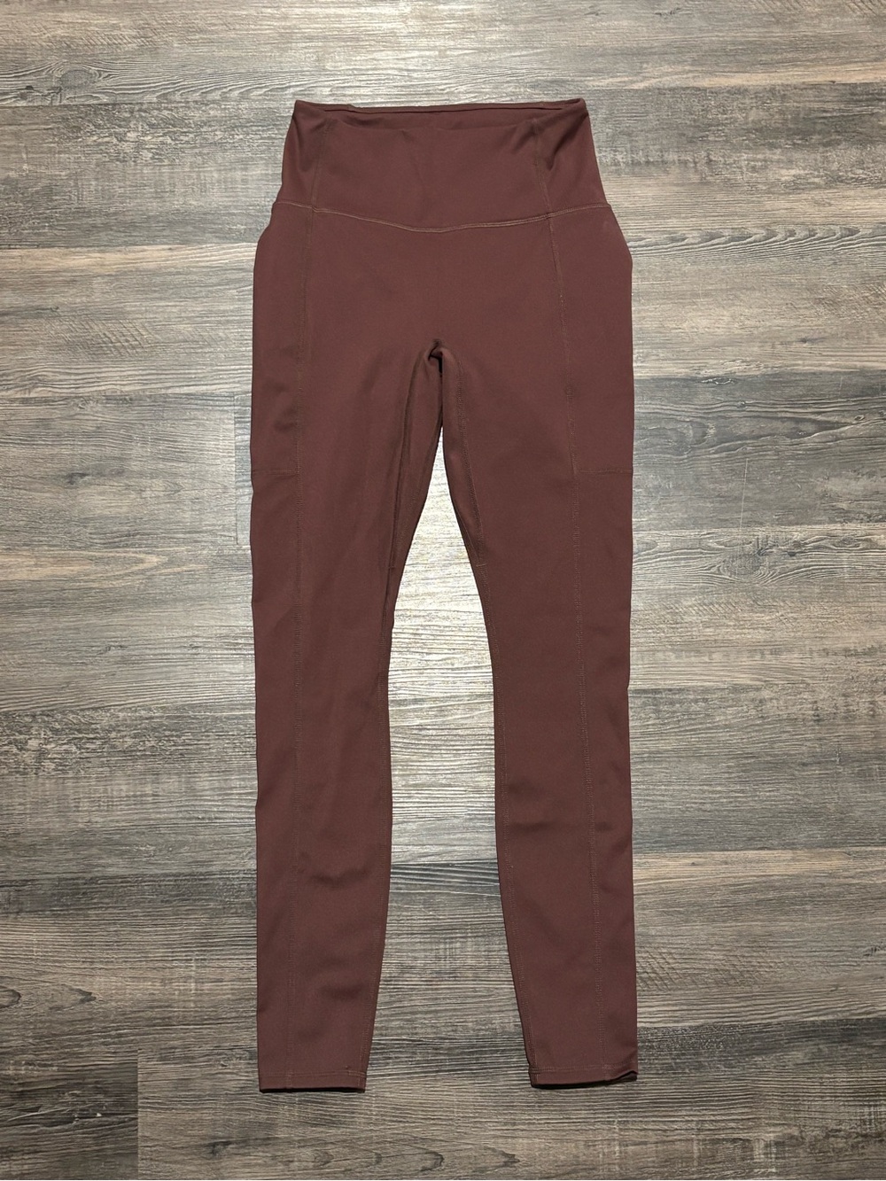 Fabletics High-Rise Leggings in Deep Brown